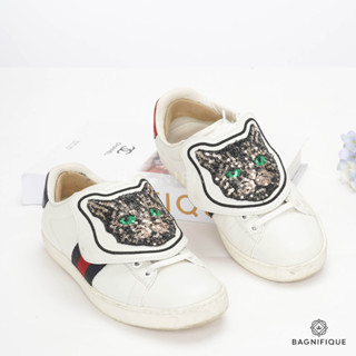 GUCCI SNEAKER 35 WHITE LIMITED CAT CALF