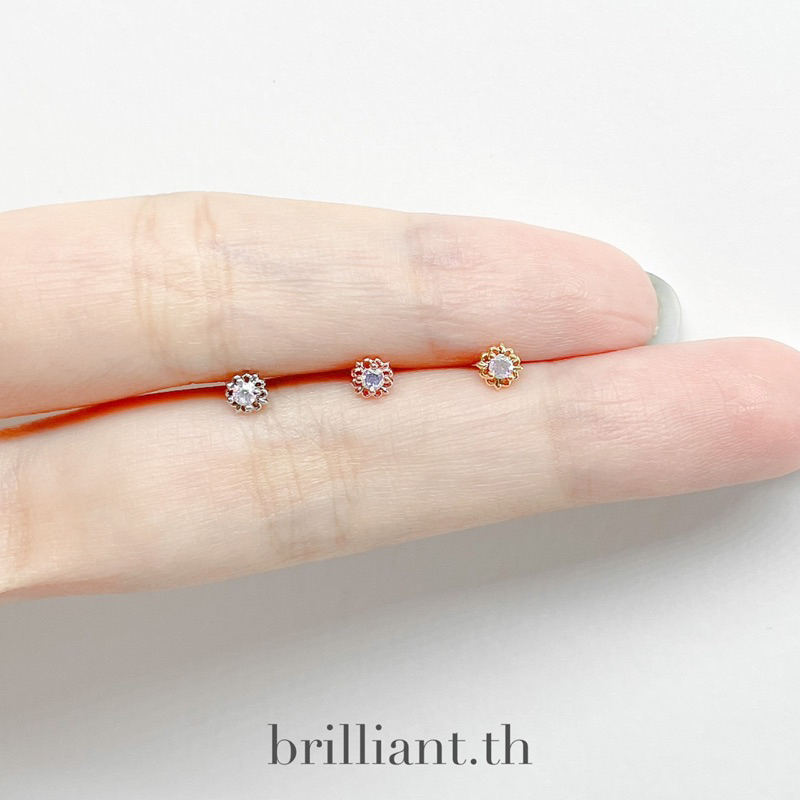 จิวหูเกาหลี ก้านแสตนเลสเกรดเครื่องมือแพทย์ Surgical Stainless Steel no.89_166_598