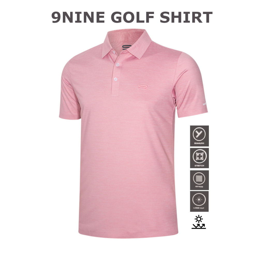 9NINE เสื้อโปโลกอล์ฟผู้ชาย - 9NINE Men's Golf Polo Shirt UV Protect