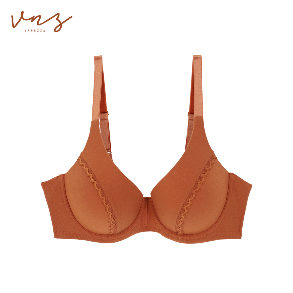 Wienna New Arrival VNZ.VANEZZA เสื้อชั้นในเสริมโครง Tencel BRA บรามีโครง Push-Up DL1102 สีฟ้า เนื้อ น้ำตาล