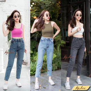 📌 กางเกงยีนส์ผู้หญิง ทรงบอย สลิม S-5XL ไซส์ใหญ่ ☁️ เก็บทรงอยู่ ไม่มีย้วย bigsize แฟชั่น
