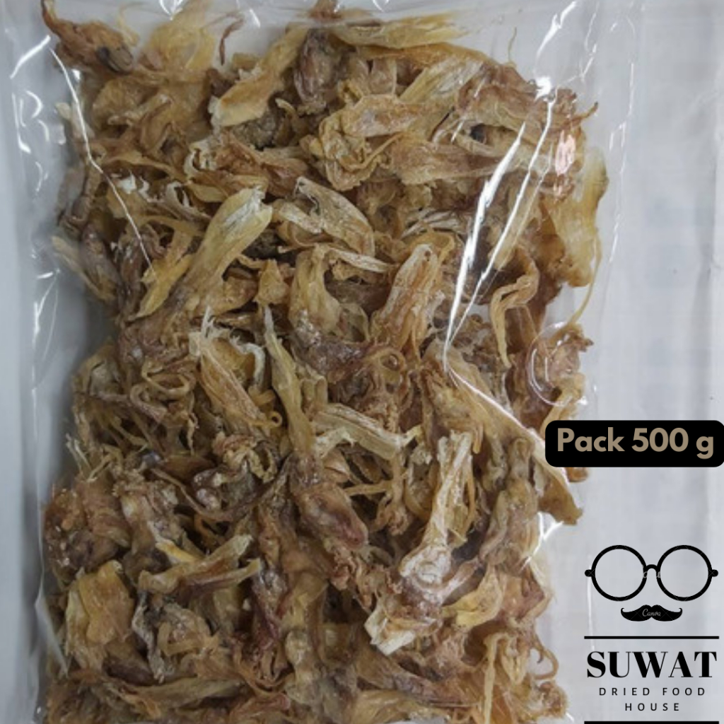 หนวดหมึกแห้งใหญ่ หัวหมึกใหญ่ จืด อร่อย คุณภาพส่งออก 200 - 500 กรัม