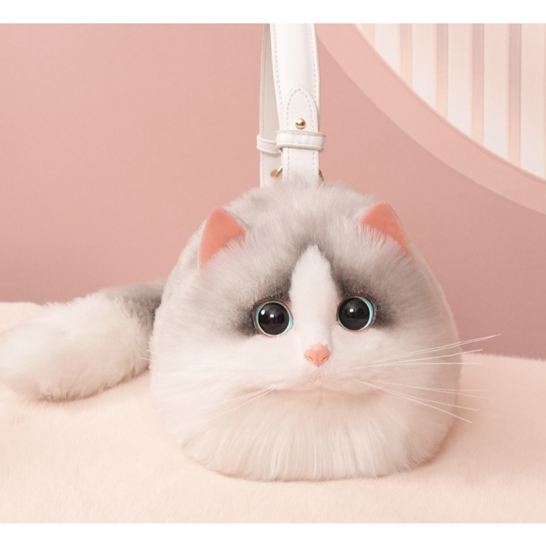 (Pre) กระเป๋าแมวเหมือนจริง (หลากสี) กระเป๋าขนนุ่ม แมว lolita ญี่ปุ่น หวานน่ารัก กระเป๋าสะพายข้าง ของแท้ คอสเพลย์ S