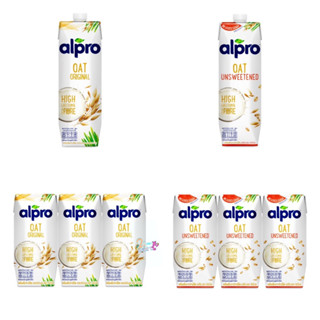 อัลโปร นมโอ๊ต ยูเอชที 💛🧡 Alpro Oat Original Unsweetened ขนาด 1000ml 180ml x3