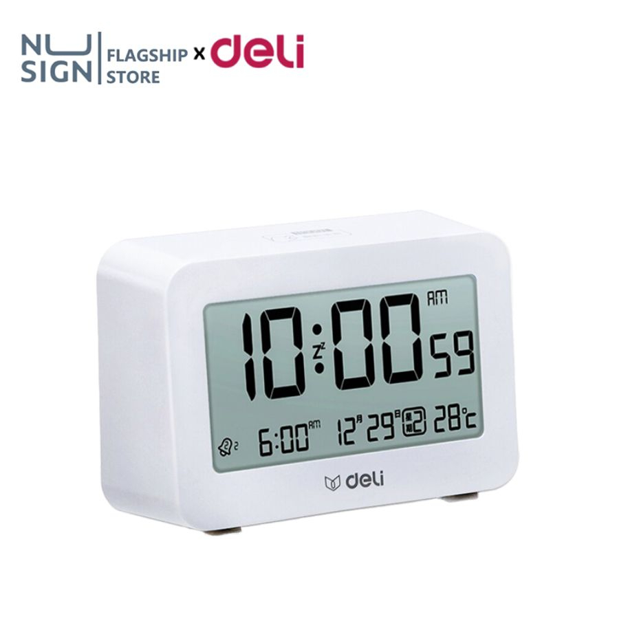 Nusign นาฬิกาดิจิตอล นาฬิกาปลุก ตั้งปลุกได้ 3 เวลา วัดอุณหภมิได้ ถ่าน AAA 3 ก้อน alarm clock