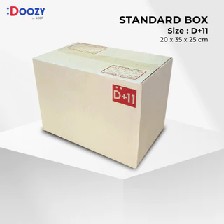 กล่องไปรษณีย์ ขนาด D+11 (20x35x25 ซม.) แพ็ค 20 กล่องพัสดุ กล่องฝาชน Doozy Pack ถูกที่สุด!