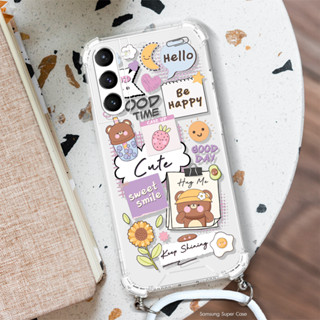 เคสใสลายป๊อบอาร์ตสายคล้อง Samsung Series S เคสใส น่ารัก