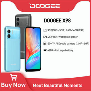 DOOGEE X98 Smartphone 6.52&amp;quot;HD Display A22 Octa Core 3GB+16GB Cellhone 8MP AI Double Camera 4200mAh battery Phone An