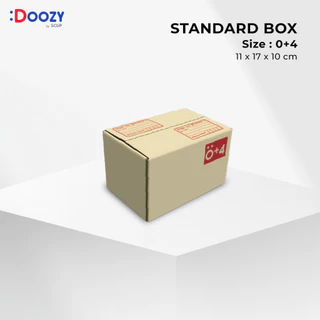 กล่องไปรษณีย์ ขนาด 0+4 ( 11 x 17 x 10 cm.) แพ็ค 20 ใบ กล่องพัสดุ กล่องฝาชน Doozy Pack