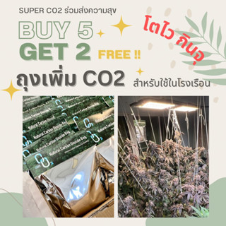 🔥[ 5 Free 2 ] 🌀CO2 Bag (7ถุงCO2)🌀☁️ SuperCo2 Bag   ถุงเพิ่มคาร์บอนไดออกไซด์ สำหรับการปลูกต้นไม้ในร่ม