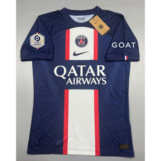 เสื้อบอล เพลเย่อ ปารีส เหย้า 2022-23 Player PSG Paris Home 2022 ผ้าทอเกรดดีที่สุด พร้อมอาร์มแชมป์ลีควัน