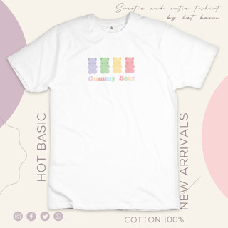 เสื้อยืด แขนสั้น ลายการ์ตูน น่ารัก ผ้า cotton100% #32 by HOT BASIC #Gummy Bear