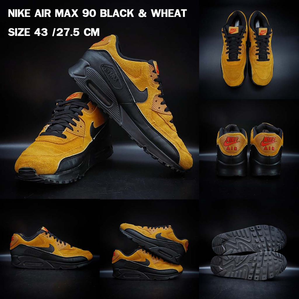 Nike Air Max 90 Black &amp; Wheat 👟Size 43/27.5 cm