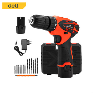 สว่านอย่างดีพร้อมดอกสว่าน สว่านแบตเตอรี  cordless drill ไร้สาย ใช้งานต่อเนื่อง 1ชั่วโมง พร้อมกล่อง ครบเซ็ต 18 ชิ้น kutsu