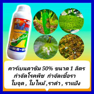 คาร์เบนดาซิม 50% SC ยากำจัดเชื้อรา ยากันเชื้อรา  ขนาด 1 ลิตร กำจัดโรคพืช เช่น โรคใบติด โรคใบไหม้,โรคกาบใบแห้ง  โรคราแป้ง