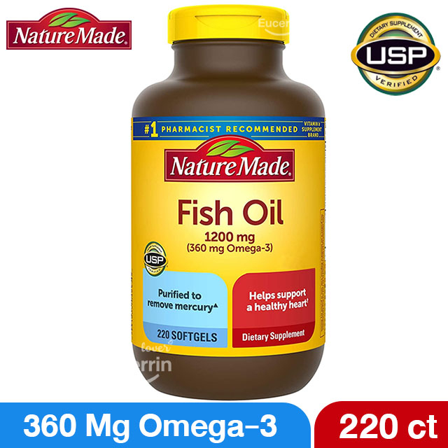 Nature made fish oil 1200 mg 220 softgels nature made 220 