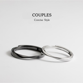 s925 Couples ring 31 แหวนคู่รักเงินแท้ Concise style สื่อกลางแทนความรักสองเรา ใส่สบาย เป็นมิตรกับผิว ปรับขนาดได้