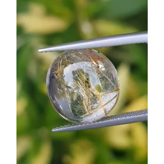 ไหมทอง ควอตซ์ Golden Rutilated Quartz 10.48 กะรัต Cts.พลอยแท้ อัญมณีมงคลประจําวันเกิด เครื่องประดับพลอย