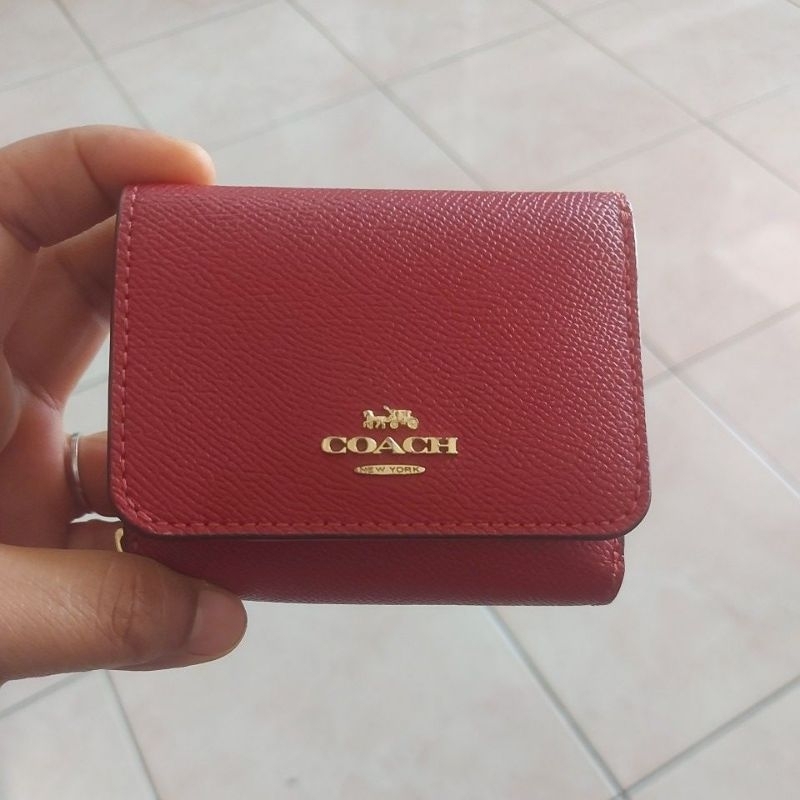COACH 37968 SMALL TRIFOLD WALLET f37968 1941 red