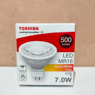 LED MR16 12V 7W 2700K WW GU5.3 TOSHIBA อายุยาว 25,000 ชม