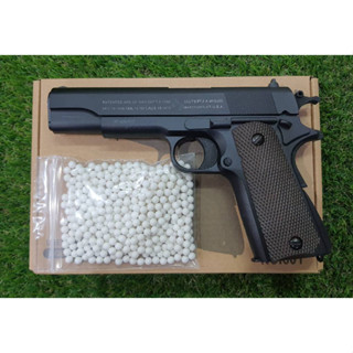 BB Gun  M1911 (Bell 601) แบบอัดลมระบบสปริงแบบชักยิงทีล่ะนัด