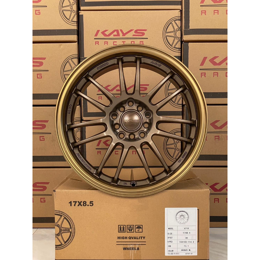 ล้อแม็กใหม่ RE30 - 2สี - ขอบ17 (17 x 5รู 100/114.3 ) งานKAYS - หน้ากว้าง 8.5 x 8.5 ET38/38