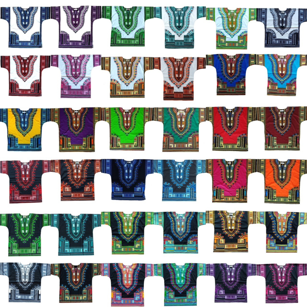 เสื้อจังโก้ ชนเผ่า โบฮีเมียน แอฟริกา ชุดพื้นเมือง เสื้อสงกรานต์ Kernels Jungo Dashiki Cotton Shirt African Boho Bohemian