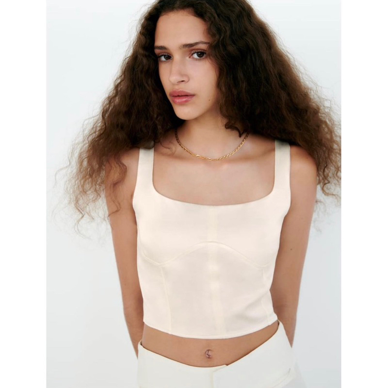 ZARA SATIN CROP TOPS.