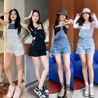 Kitten overalls เอี๊ยมยีนส์ขาสั้นปรับสายความยาวพร้อมส่ง 🎀🫶🏻