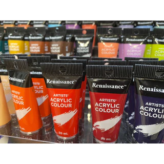 Renaissance Arcylic colour 20ml. // เรนาซองค์ สีอะคริลิค แบบหลอด ขนาด 20 มล.