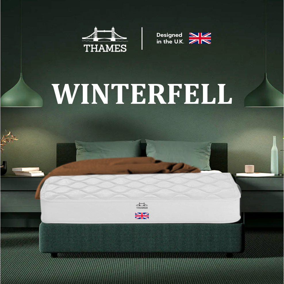 Thames [8นิ้ว] ที่นอนยางพาราแท้ รุ่น Winterfell แก้ปวดหลัง latex mattress สัมผัสนุ่ม กระจายแรงกดทับ