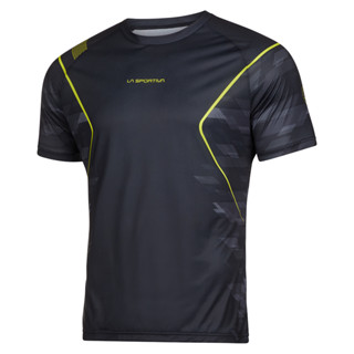 LA SPORTIVA   PACER T-SHIRT MEN BLACK/LIME PUNCH - เสื้อวิ่งแขนสั้น เสื้อผู้ชาย