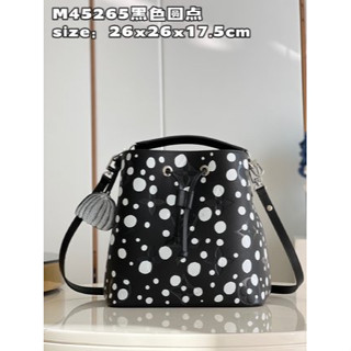 [ทักแชทก่อนสั่งซื้อ]LV คอลเล็คชั้น  Louis Vuitton x Yayoi Kusama รุ่น LV x YK NeoNoé MM พิมพ์ลายลงหนังวัวแท้ งาน vip งาน