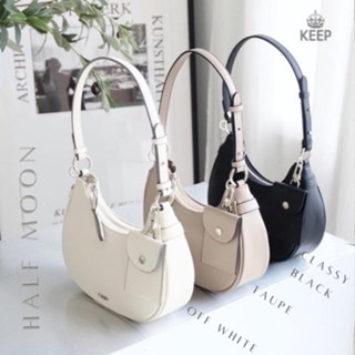 [รุ่นขายดีมาก ] KEEP กระเป๋าสุภาพสตรี รุ่น HalfMoon BAG กระเป๋าสะพาย กระเป๋าถือ แถมสายสะพายสั้น/ยาวให้ 2 เส้น