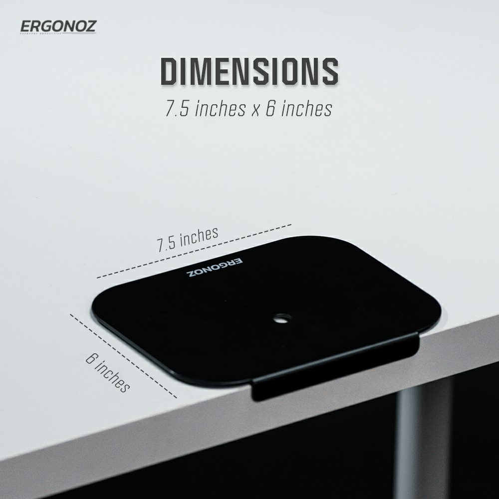 Ergonoz ของแท้ 100%  Monitor Arm Reinforcement Plate อุปกรณ์เสริมป้องกันโต๊ะ แผ่นป้องกันโต๊ะเป็นรอย