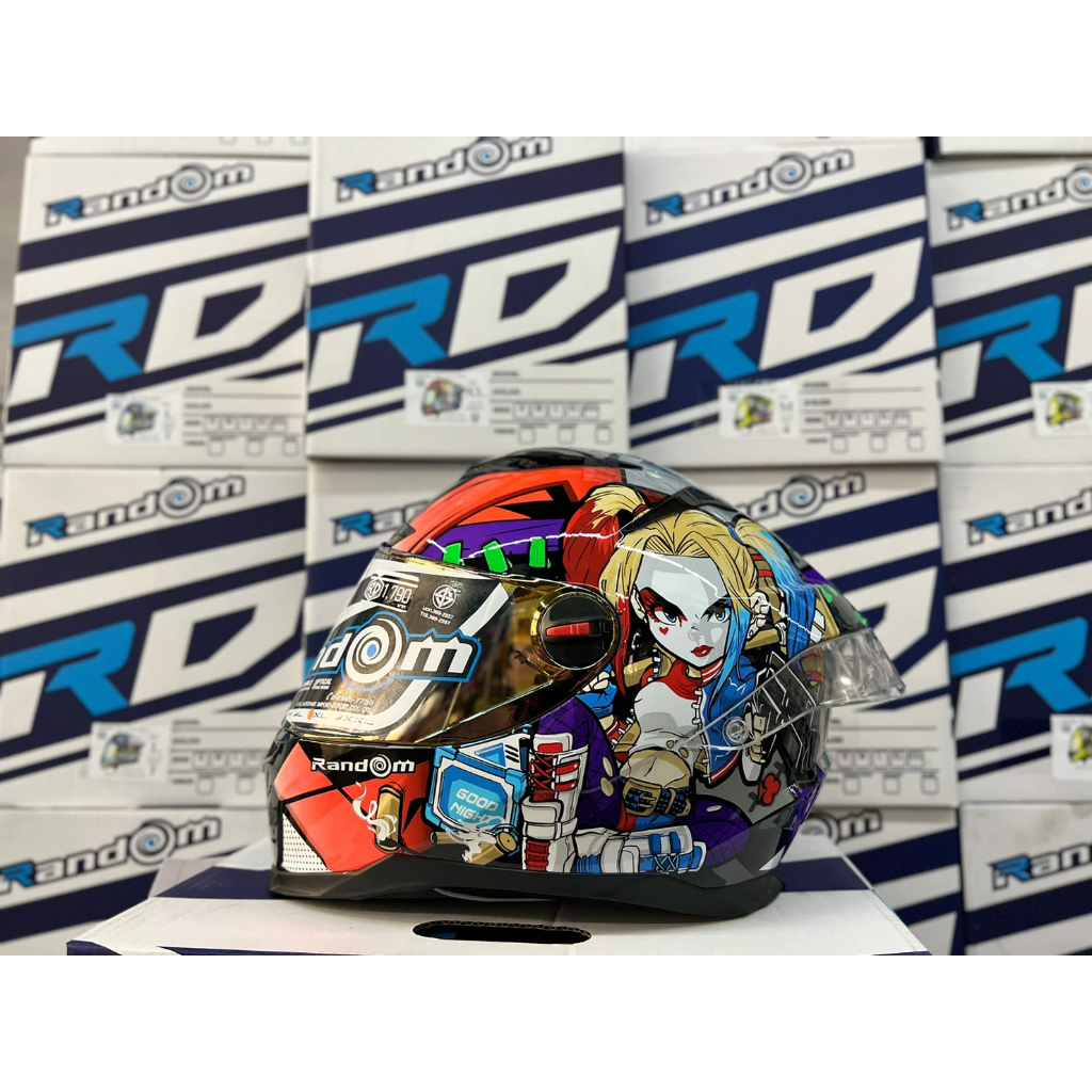 หมวกกันน็อค/RANDOM-CZR-BTสีเทาแลมโบ ลาย 9