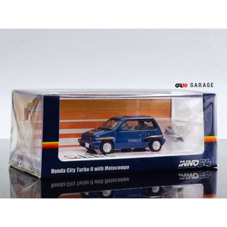 HONDA CITY TURBO II Blue With White MOTOCOMPO 1:64 (INNO64)