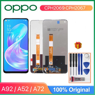 (ไม่พร้อมโครง) หน้าจอสำหรับ Oppo A52/A92/A72 CPH2067จอแสดงผล 3รุ่นนี้ ใช้หน้าจอด้วย