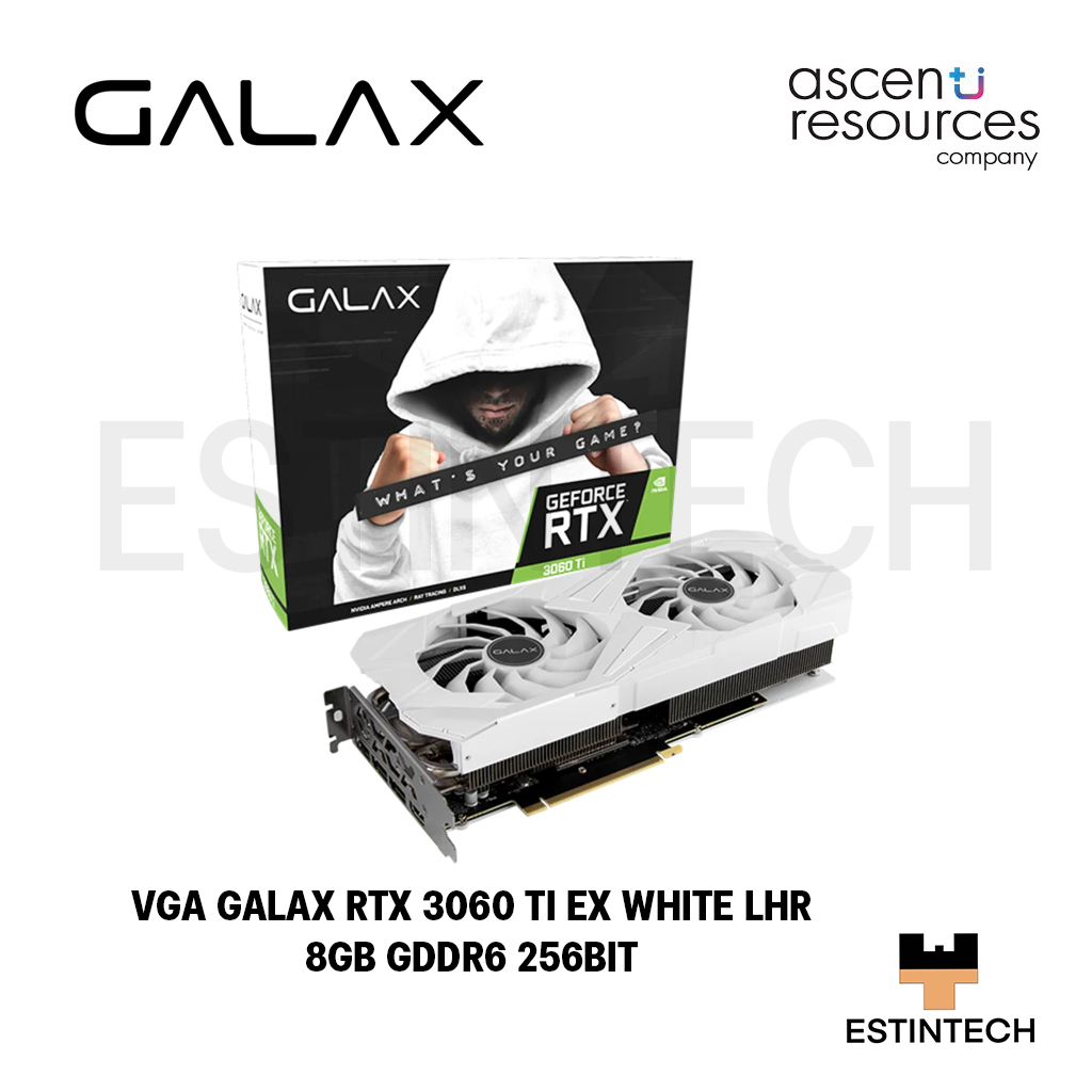 VGA (การ์ดจอ) VGA GALAX RTX 3060 TI EX WHITE LHR 8GB GDDR6 256BIT ของใหม่ประกัน 3ปี