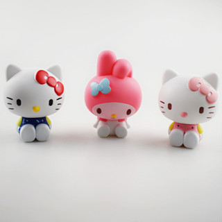 โมเดล Hello kitty โมเดล Melody  ของเล่นเด็ก อุปกรณ์ตั้งโชว์ อุปกรณ์ตกแต่งเค้ก ชุด3ตัว โมเดลแต่งเค้ก