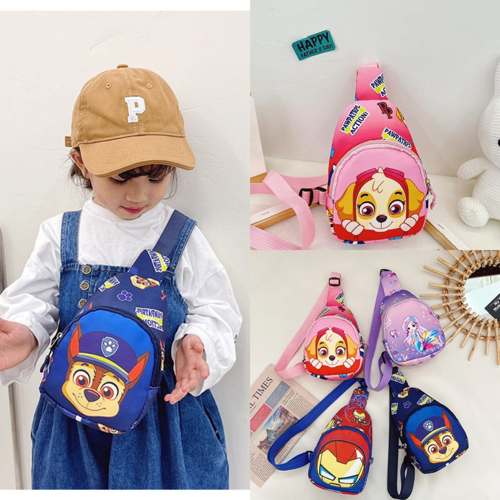 กระเป๋าคาดอกตัวการ์ตูนน่ารักๆ สำหรับเด็ก กระเป๋าMINI กระเป๋าเด็ก Fashion bag 123#