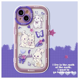 ✨ส่งของขวัญ✨เคสไอโฟน 14 Pro Max 13 12 11 เคส for เคสไอโฟน11 กระต่าย พกง่ายๆ iPhone13 การป้องกันการตก Case