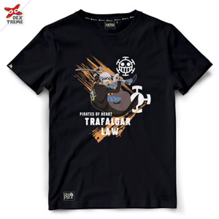 Dextreme เสื้อยืดวันพีซ (DOP-1751) One Piece ลาย Law ลอว์ มี สีเหลือง และ สีดำ