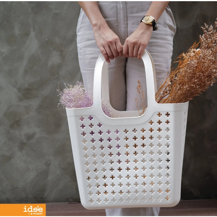 ตะกร้าเก็บของ ตะกร้าช้อปปิ้ง Shopping Basket สำหรับใช้งานเป็นกระเป๋าใส่ของต่างๆ ตามต้องการ 1ชิ้น warmhouses