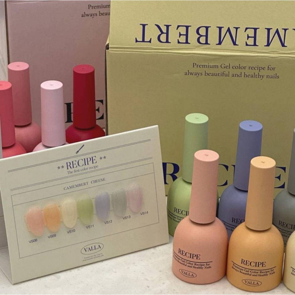 Restock#7 เซตสีเจลเกาหลี 'Camembert Cheese' Recipe collection 7 โทนสีกึ่งไซรัป Valla Korea🇰🇷ของแท้นำเข้าตรงจากเกาหลี🇰🇷