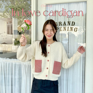 Chuuchop_พร้อมส่ง(C7964)💝✨In  love cardigan เสื้อคาดิแกนไหมพรมแขนยาว