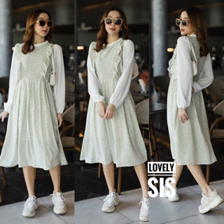 🌈🌿🌸🌼🌺💚💖🇰🇷Floral Patch White Long Sleeve Maxi Dress