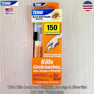 TERRO® T530 Kills Cockroaches, Ants, Earwigs &amp; Silverfish 150 Bait Placements ผลิตภัณฑ์กำจัดมด แมลงสาบ แมลงหวี่