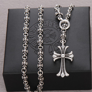 Chrome Hearts Necklace ญี่ปุ่นและเกาหลีใต้สร้อยคอข้ามง่ายจี้ปรับสร้อยคอย้อนยุคหด