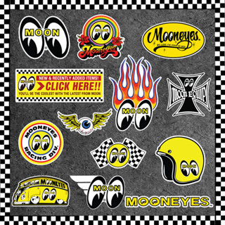 สติกเกอร์ Mooneyes Sticker Moon 7 แบบ ติดหมวกกันน็อค ติดรถ